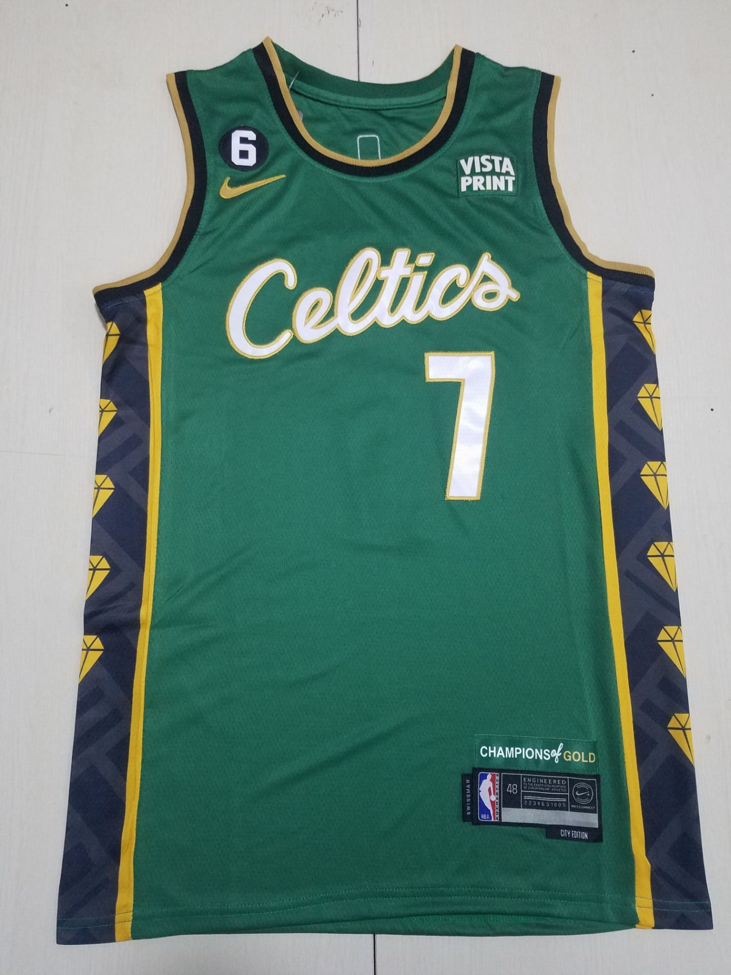 Men Boston Celtics #7 Brown Green 2022 Nike NBA Jersey->milwaukee bucks->NBA Jersey